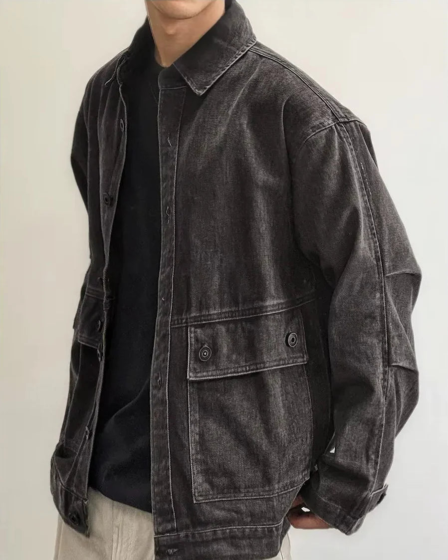 Mercer Heritage Field Overshirt with Vintage Wash and Oversized Flap Pockets