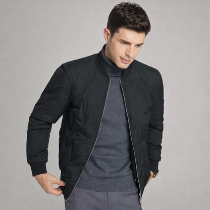 Treviso Quilted Bomber Jacket, Padded Insulation and Ribbed Collar and Cuffs