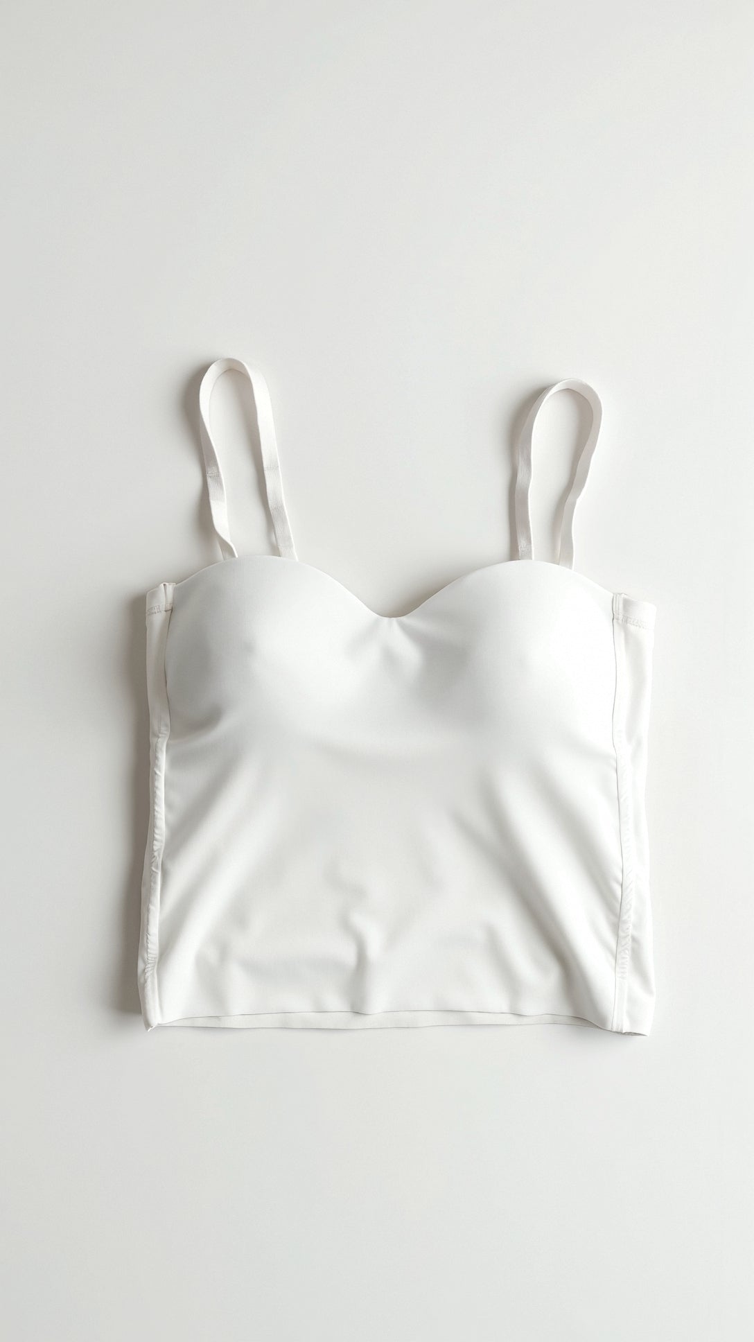 Remi Sweetheart Neckline Fitted Crop Camisole Tank Top with Thin Straps