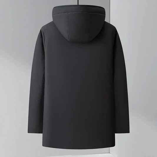 Rowe Tech Shell Parka with Quilted Down Interior and Detachable Hood