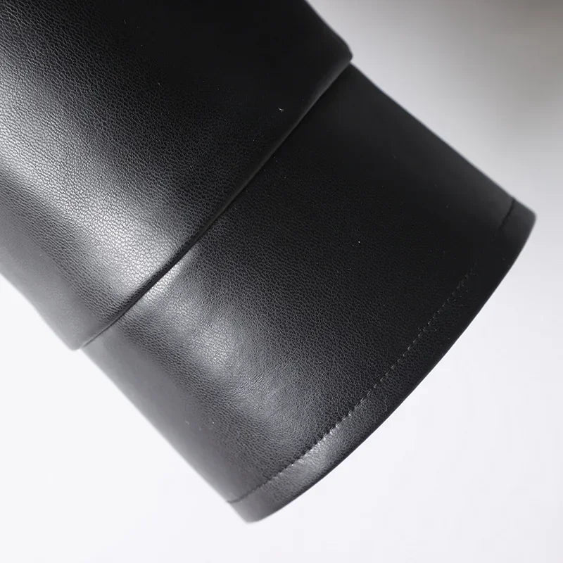 Rovigo Leather Jacket with Shirt Style Collar and Double Chest Flap Pockets