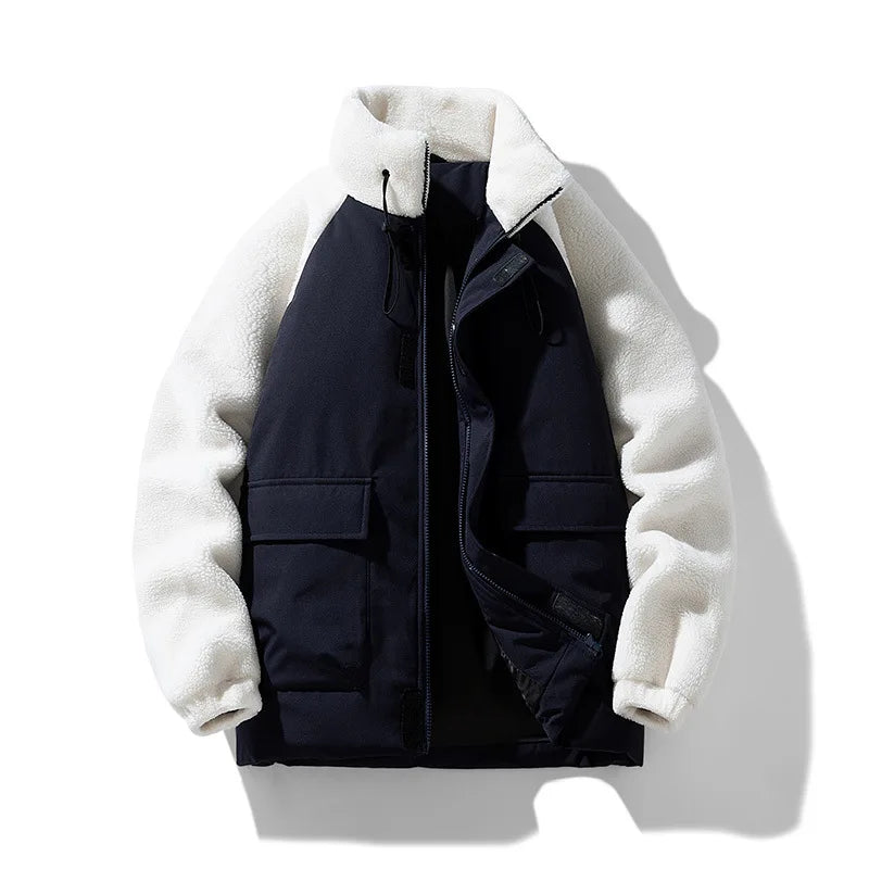 Bridger Hybrid Fleece Jacket featuring Sherpa Sleeves and Puffer Body Panel