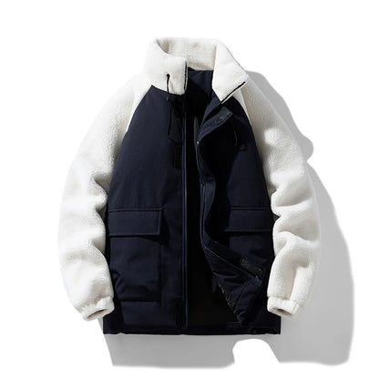 Bridger Hybrid Fleece Jacket featuring Sherpa Sleeves and Puffer Body Panel