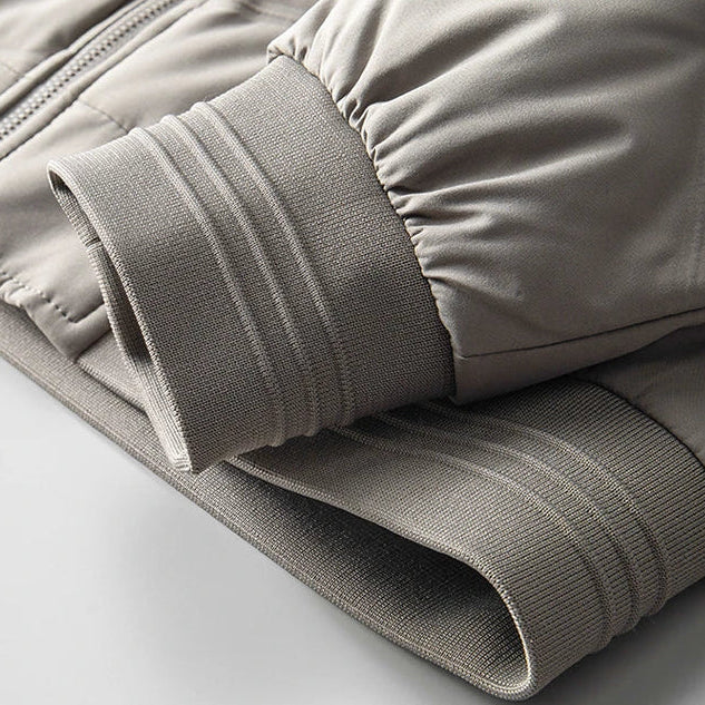 Treviso Quilted Bomber Jacket, Padded Insulation and Ribbed Collar and Cuffs