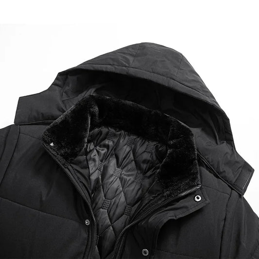 Greyson Quilted Parka with Sherpa Lined Hood and Double Snap Flap Pockets