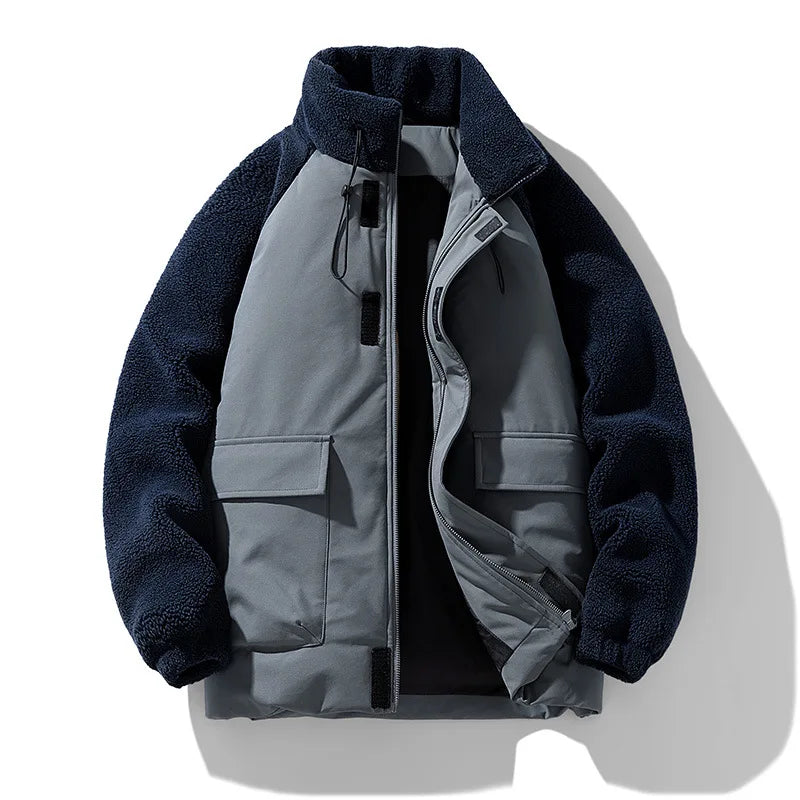 Bridger Hybrid Fleece Jacket featuring Sherpa Sleeves and Puffer Body Panel