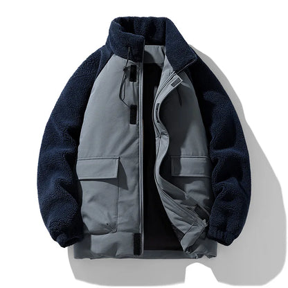 Bridger Hybrid Fleece Jacket featuring Sherpa Sleeves and Puffer Body Panel