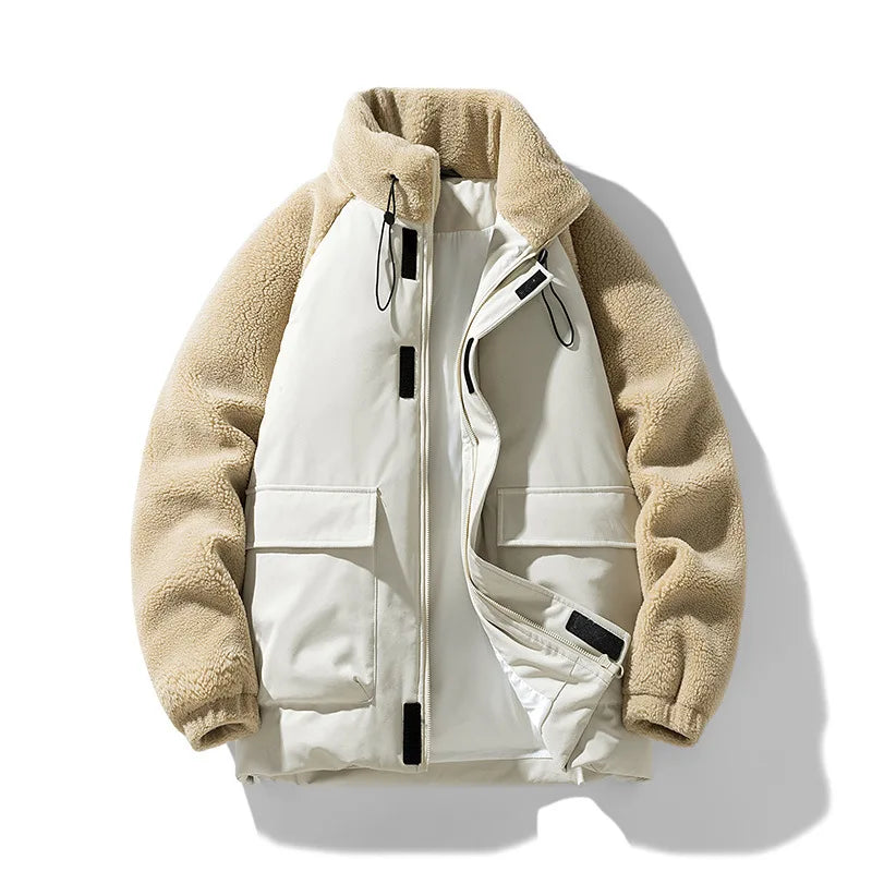 Bridger Hybrid Fleece Jacket featuring Sherpa Sleeves and Puffer Body Panel