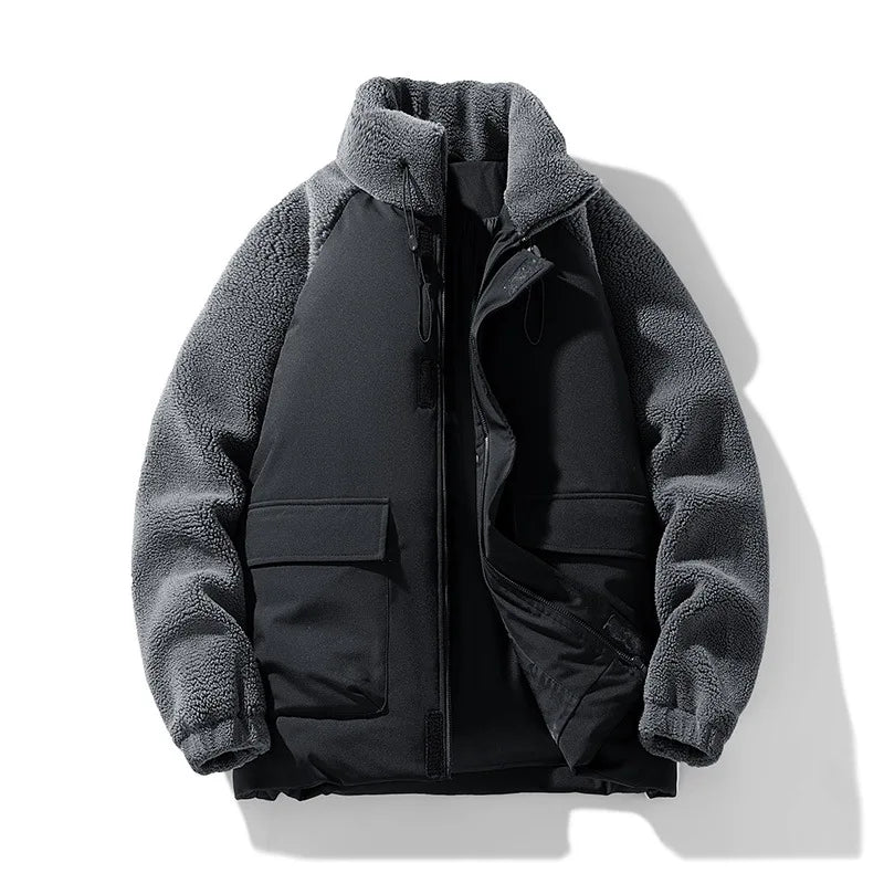 Bridger Hybrid Fleece Jacket featuring Sherpa Sleeves and Puffer Body Panel