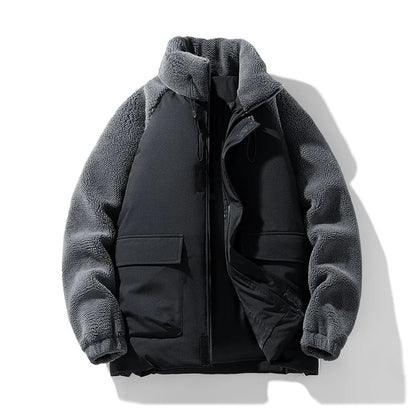 Bridger Hybrid Fleece Jacket featuring Sherpa Sleeves and Puffer Body Panel