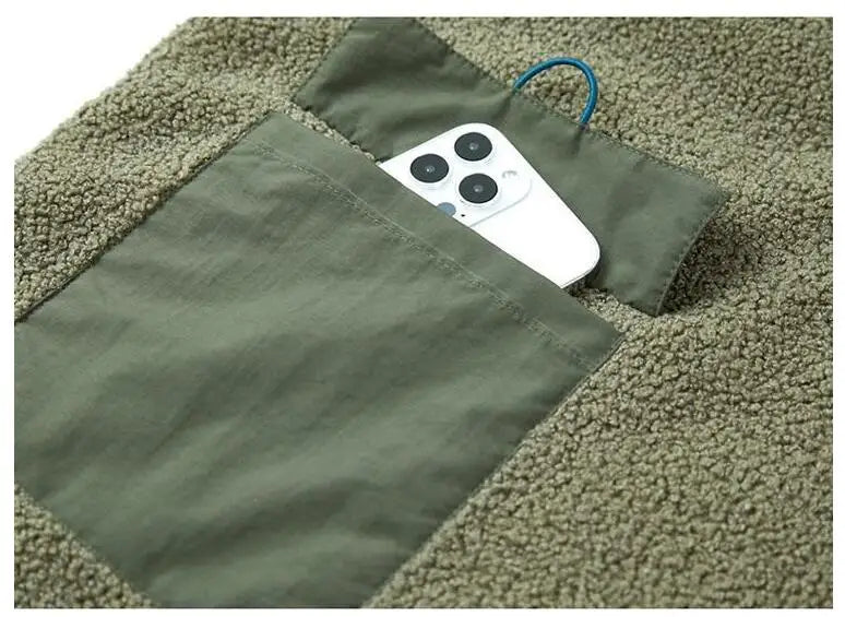 Fieldline Sherpa Pocket Pullover with Teddy Fleece and Half Snap Collar