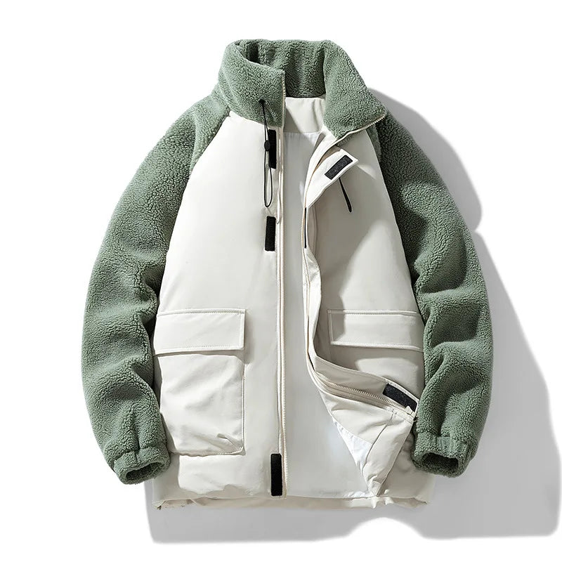 Bridger Hybrid Fleece Jacket featuring Sherpa Sleeves and Puffer Body Panel