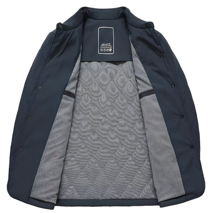 Arctic Insulated Diamond Quilt Jacket with Spread Collar and Snap Button Front