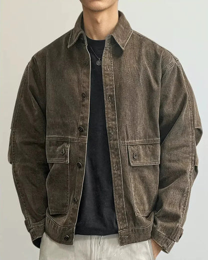 Mercer Heritage Field Overshirt with Vintage Wash and Oversized Flap Pockets