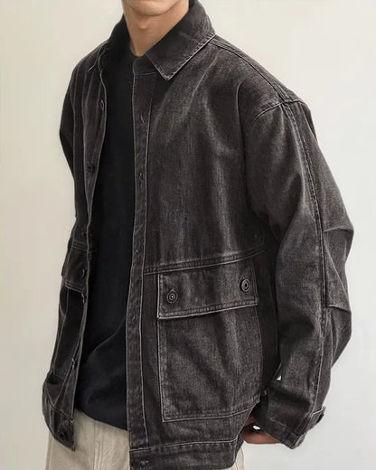 Mercer Heritage Field Overshirt with Vintage Wash and Oversized Flap Pockets