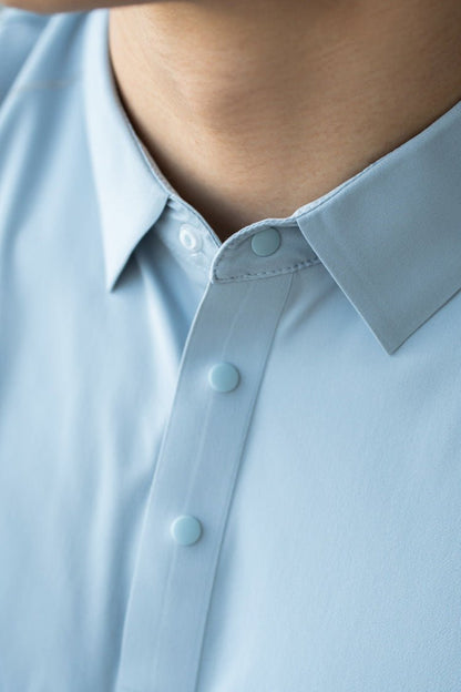 Pulse Short Sleeve Active Stretch Performance Polo Shirt featuring Spread Collar and Slim Fit