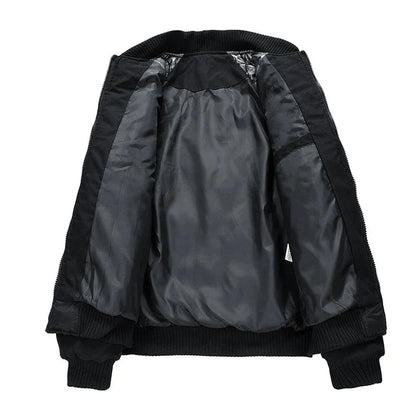 Ranger Cargo Puffer Jacket with Diamond Quilt Panels and Ribbed Stand Collar