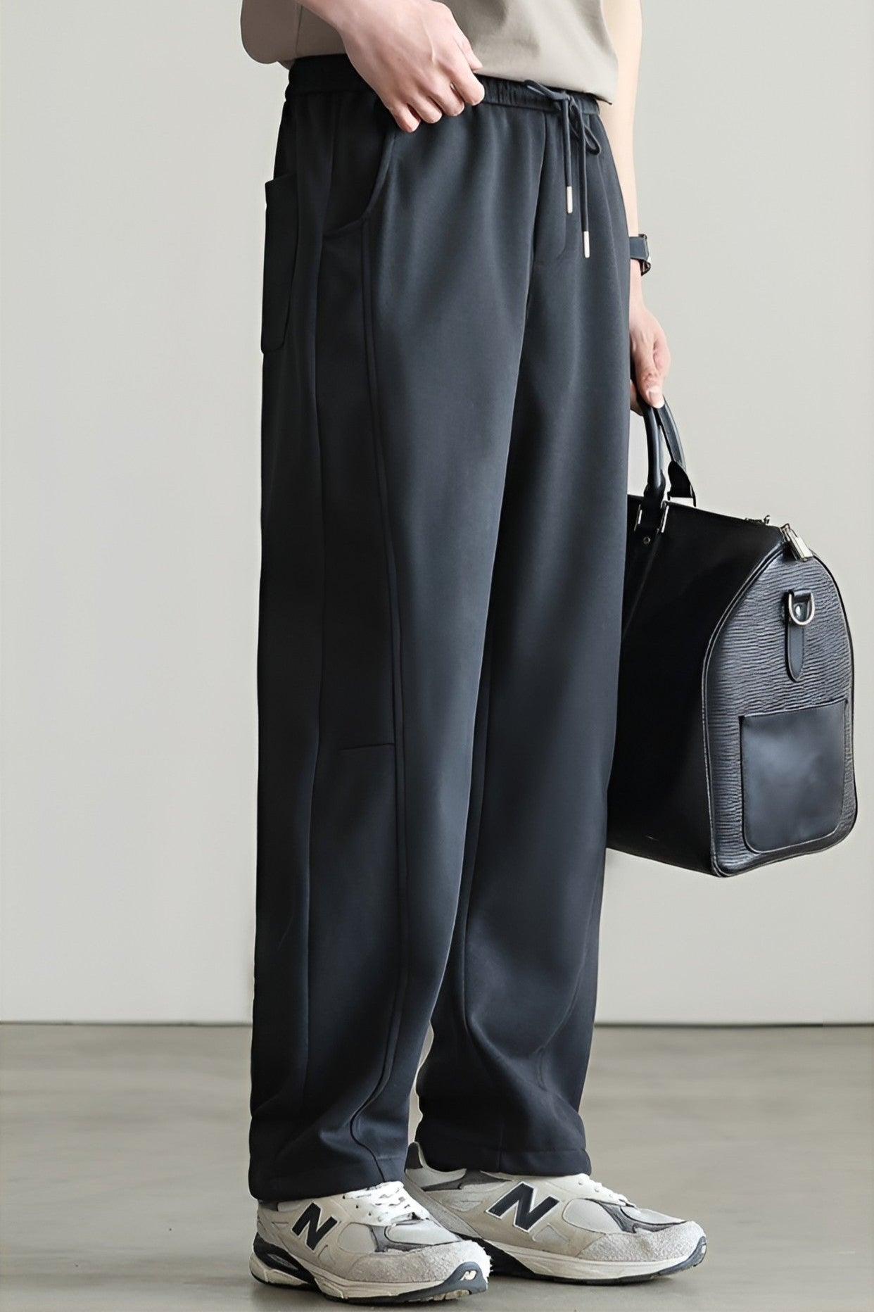 Regal Relaxed Wide Leg Active Pants with Deep Pockets and Elastic Waist