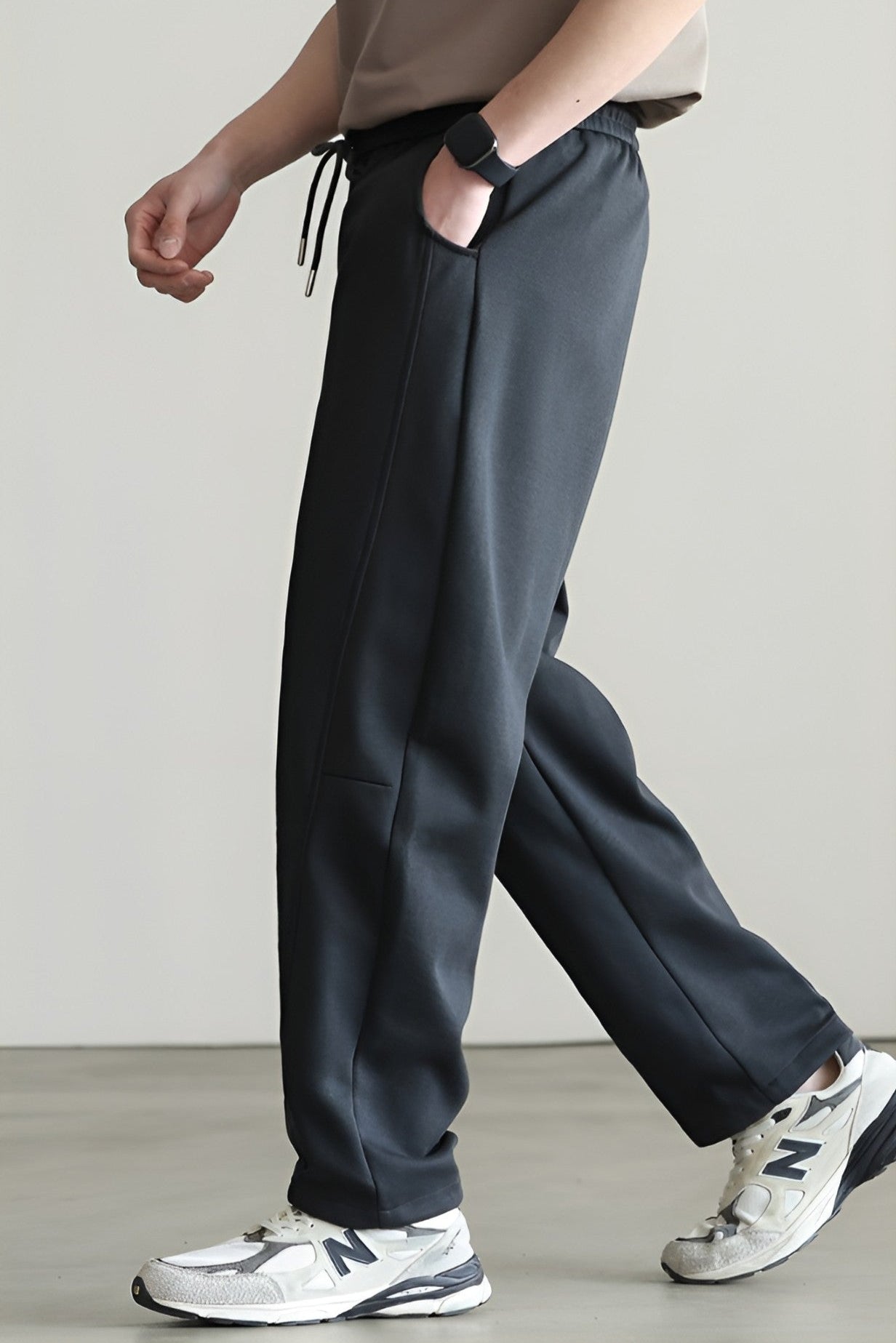 Regal Relaxed Wide Leg Active Pants with Deep Pockets and Elastic Waist