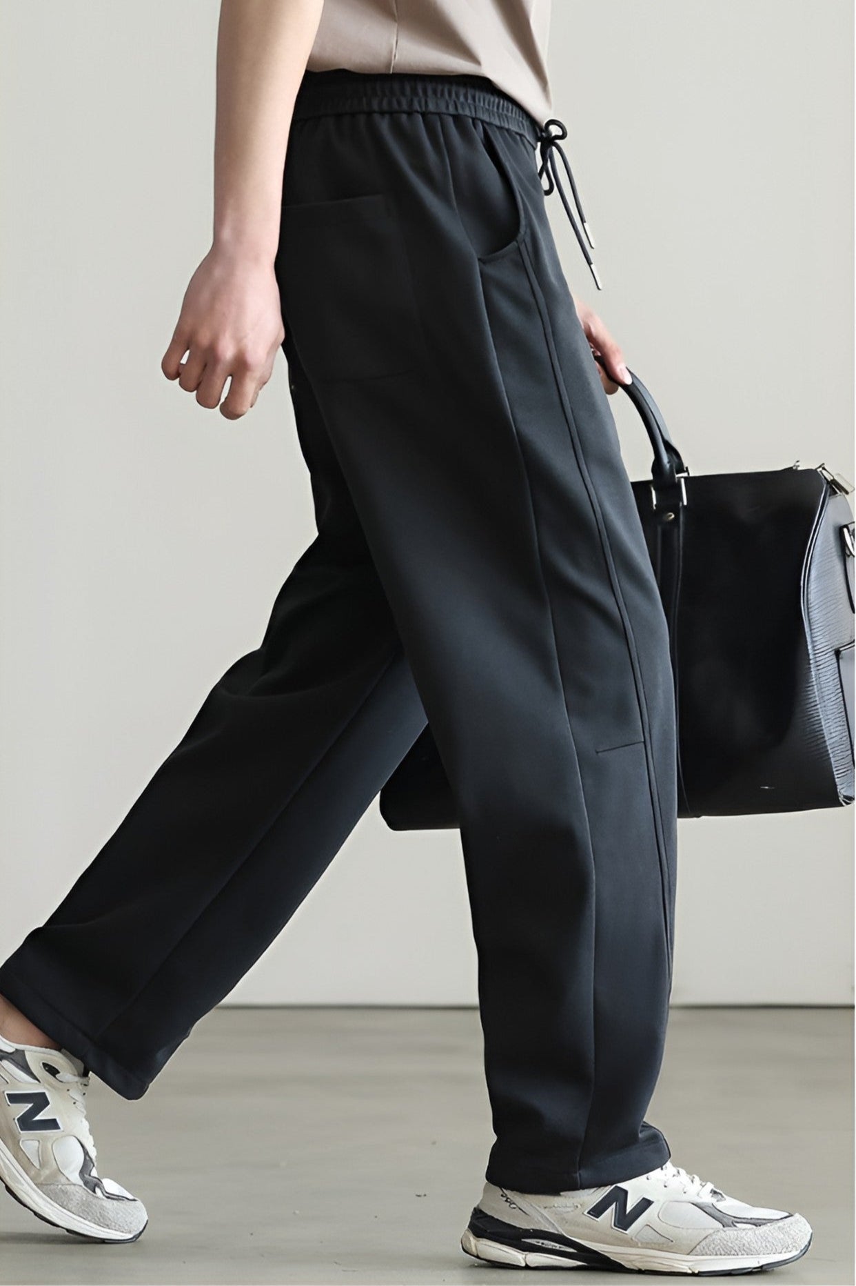 Regal Relaxed Wide Leg Active Pants with Deep Pockets and Elastic Waist