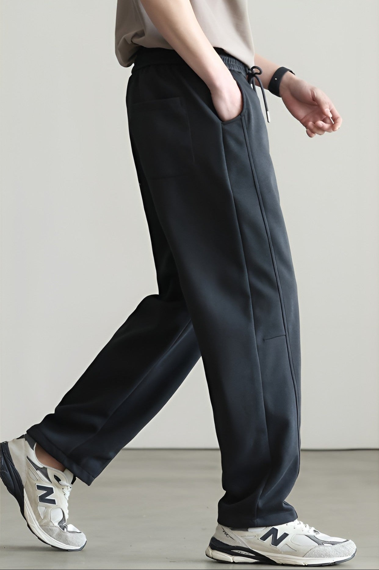 Regal Relaxed Wide Leg Active Pants with Deep Pockets and Elastic Waist