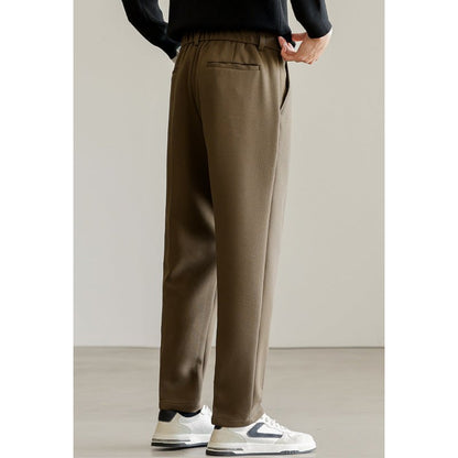 Regent Tailored Smart Fit Straight Leg Trousers with Clean Front and Side Slash Pockets