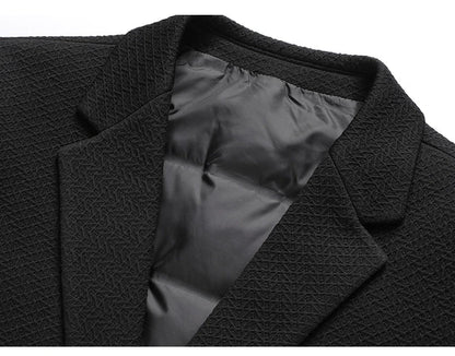 Rhode Scuba Blazer with Herringbone Texture and Quilted Down Inner Lining