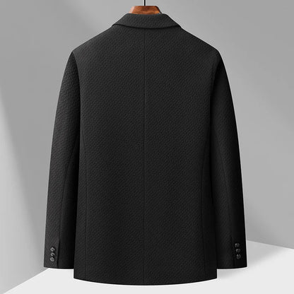 Rhode Scuba Blazer with Herringbone Texture and Quilted Down Inner Lining