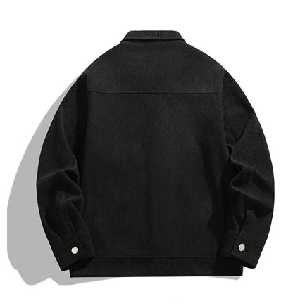 Studio Original Boxy Corduroy Jacket with Snap Button Front and Large Patch Pockets