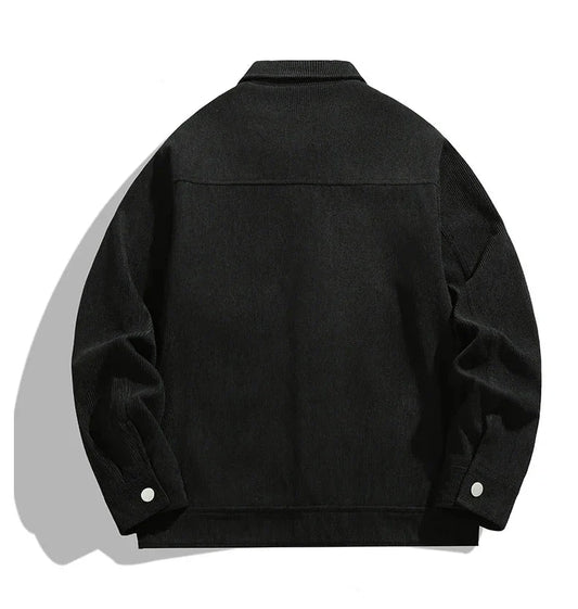 Studio Original Boxy Corduroy Jacket with Snap Button Front and Large Patch Pockets